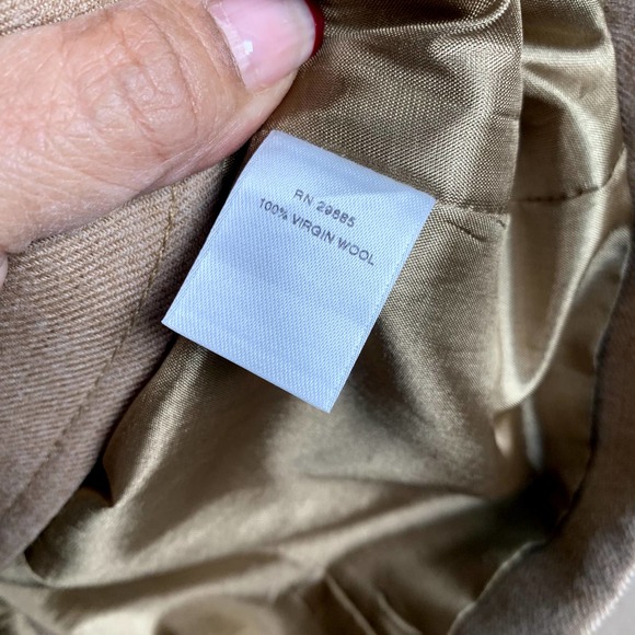 Pendleton Women's Virgin 100% Wool Collar Camel/Tan Color Blazer 12 - Picture 5 of 8